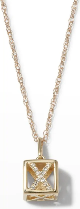 Diamond Baby Block Necklace