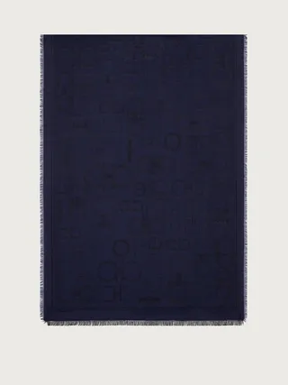 Ferragamo Women Gancini stole Blue