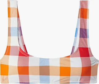 The Elle checked bikini top