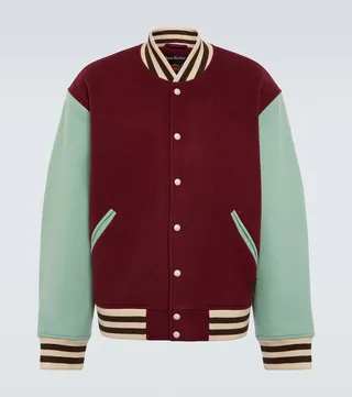 Wool-blend varsity jacket