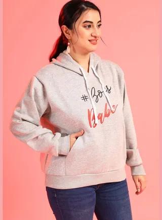 Front Pocket Printed Hoodie