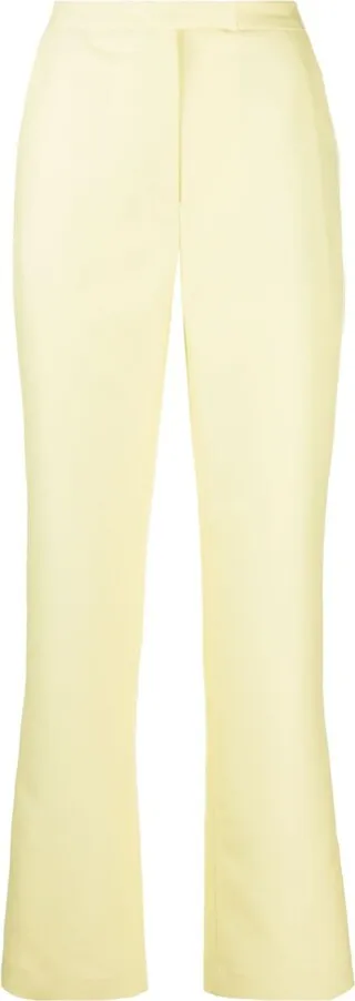 Yellow Straight-Leg Trousers