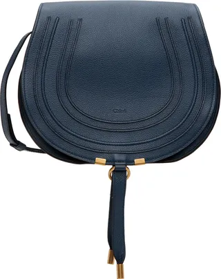 Chloé Blue Medium Marcie Saddle Bag