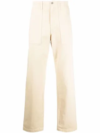 embroidered Cross straight-leg trousers