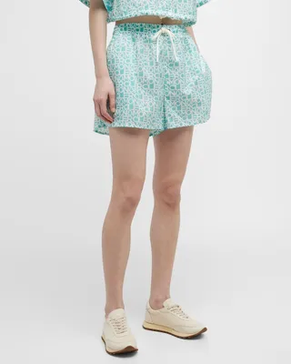 Logo Printed Drawstring Shorts