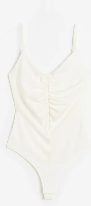 Gathered Thong Bodysuit