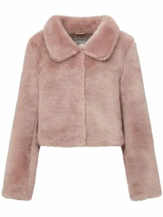 Tirage cropped faux fur jacket