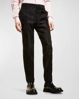 Men's Graffiti Jacquard Tuxedo Pants