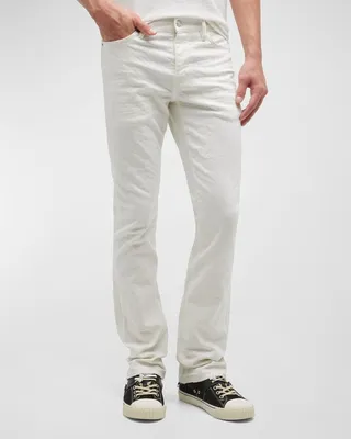Men's Tonal Flocked Snake Jeans