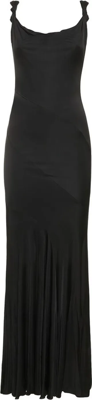 Sleeveless jersey long dress
