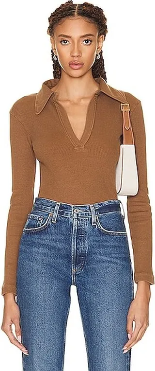 Citizens of Humanity Alba Polo in Brown