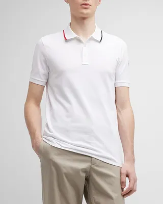 Men's Polo Shirt with Tipped Collar