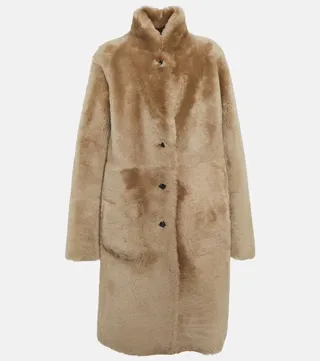 Britanny reversible leather and shearling coat