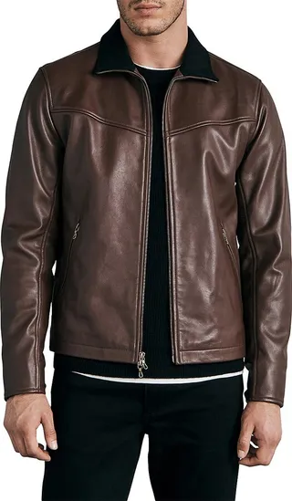 Grant Boxy Leather Jacket