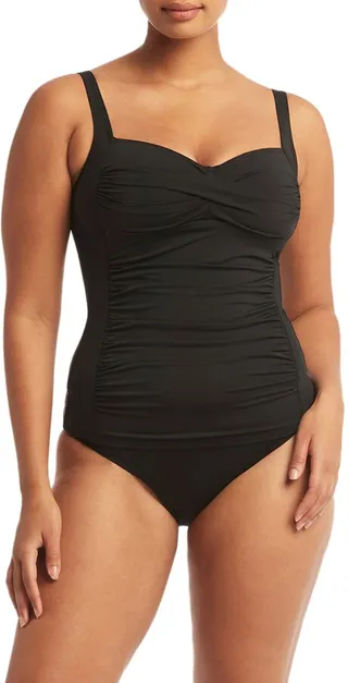 Twist Front Multifit Tankini Top