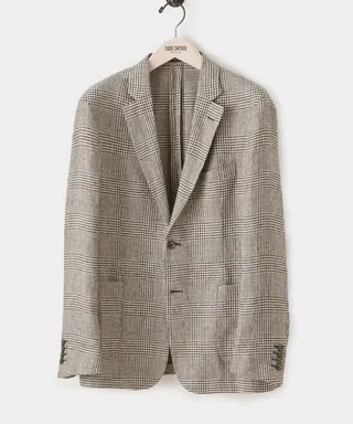 Linen Madison Sport Coat in Houndstooth Glen