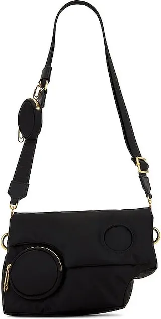 OFF-WHITE Burrow Drill Shoulder 28 Bag in Black