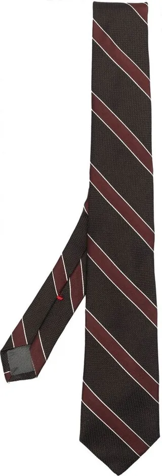 Diagonal Stripe-Print Tie