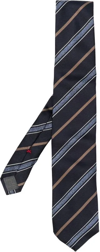 Stripe-Print Silk Tie