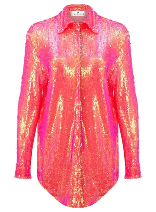 4 Piece Orange Sequins Music Festival Set