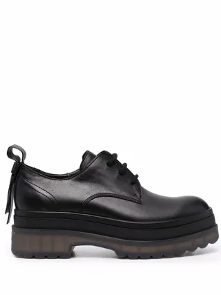 Transparent-Sole Lace-Up Shoes