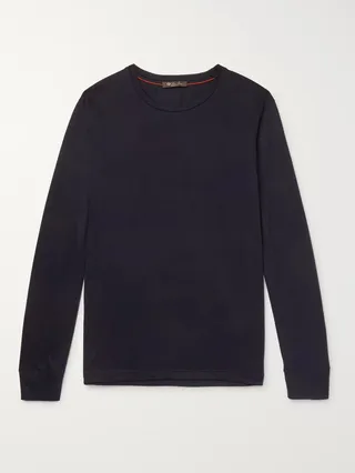 Slim-Fit Cashmere-Jersey T-Shirt