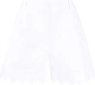 Broderie-Anglaise Cotton Shorts
