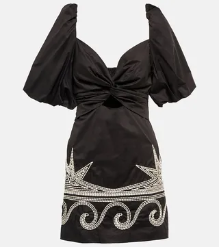 Simple Pleasures cutout minidress