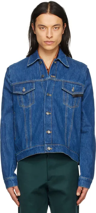 Bianca Saunders Blue Lexxus 23 Denim Jacket