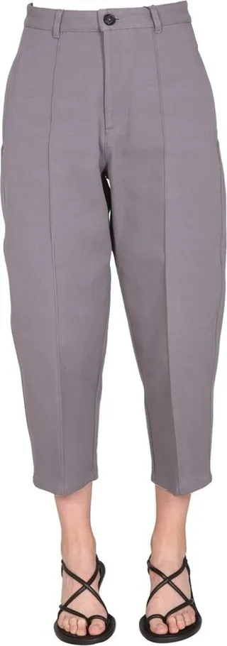 AMI High-Waisted Cropped Trousers