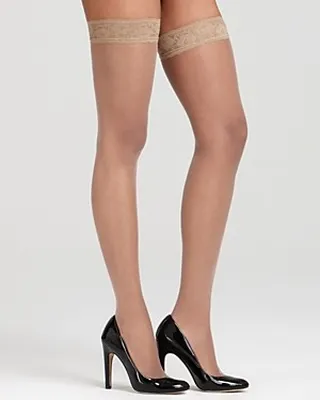 Hue French Lace Thigh Highs