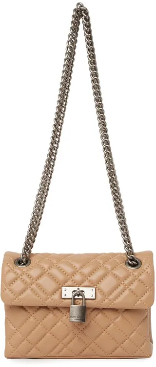 Kurt Geiger Mini Brixton Diamond Quilted Leather Pad Lock Shoulder Bag