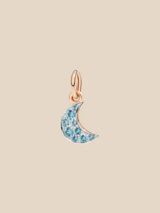Dodo fish pendant in 18 kt yellow gold and pearl enamel