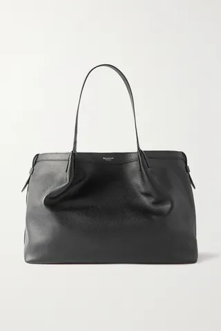 Serapian - Secret Large Textured-leather Tote - Black