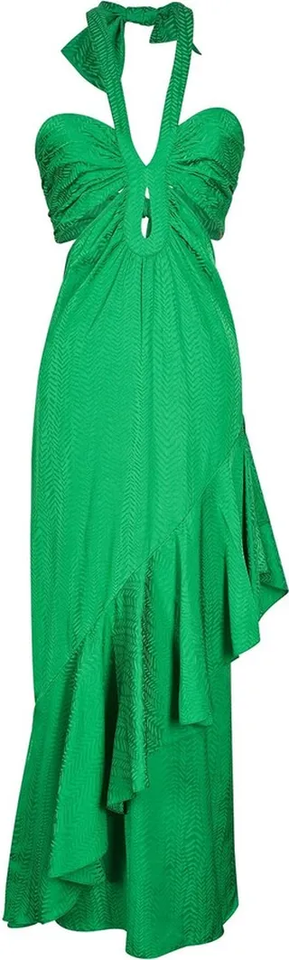 Emerald Balladist jacquard long dress