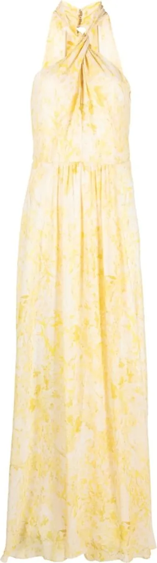 Floral-Print Halterneck Dress