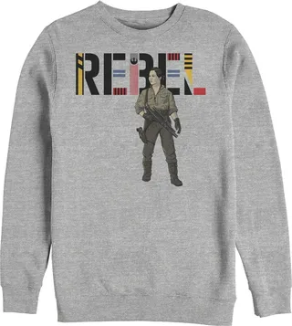 Men's Star Wars: The Rise of Skywalker Rebel Rose Sweatshirt - Athletic Heather - Medium