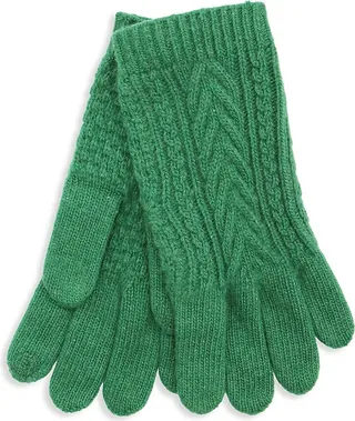 Cable Knit Cashmere Tech Gloves