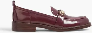 Christy faux patent-leather loafers