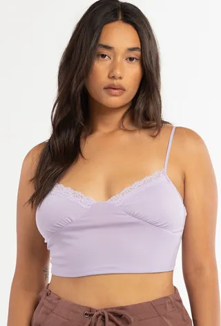 FULL TILT Solid Mesh Womens Cami