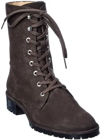 Stuart Weitzman Laine Suede Combat Boot