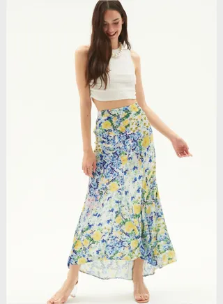 Floral High Waist Skirt