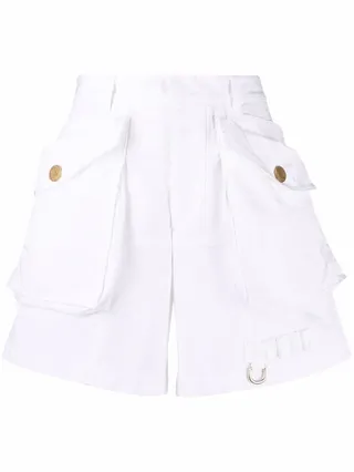 High-Waisted Cotton Shorts