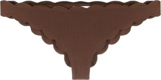 Scalloped-Edge Detail Bikini Bottoms