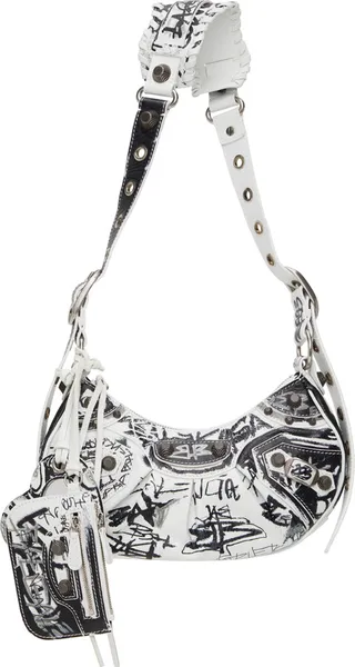 Balenciaga White XS 'Le Cagole' Shoulder Bag