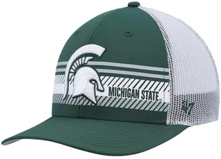 Men's '47 Brand Green and White Michigan State Spartans Cumberland Trucker Snapback Hat