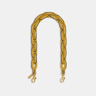 Leather Covered Short Chain Strap