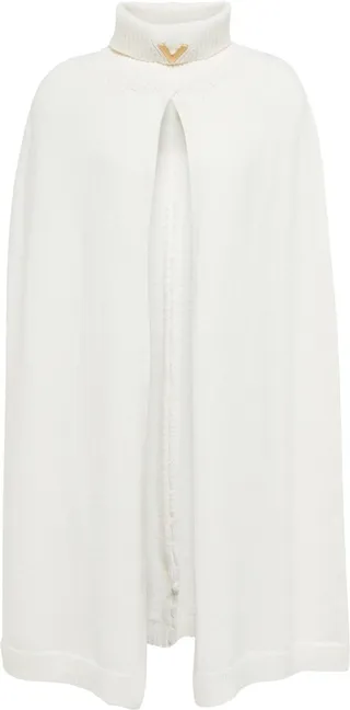 Wool and cashmere cape