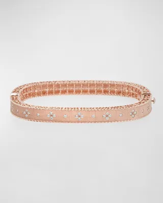Princess 18K Rose Gold Narrow Diamond Bangle