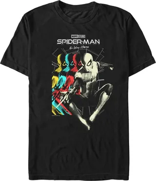 Men's Marvel Spider-Man: No Way Home Colorful Stack T-Shirt - Black - Small